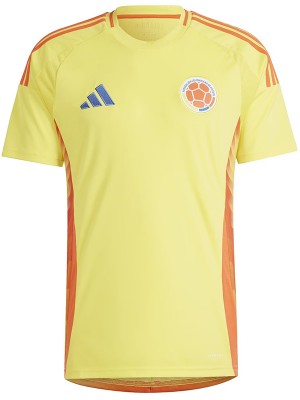 Colombia maglia da casa uniforme da calcio prima maglia da calcio per abbigliamento sportivo da uomo Copa America 2024